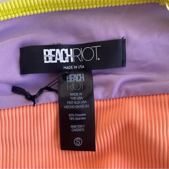 New! Beach Riot Eva purple colorblock bikini top nwot 22687 - Picture 9 of 11